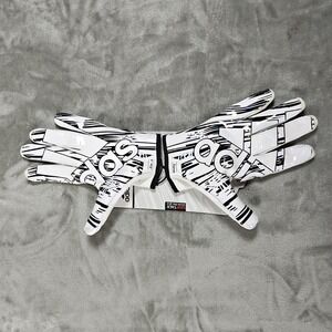Adidas‎ Adizero 12 Football Receiver Gloves Mens XL White Black GripTack New